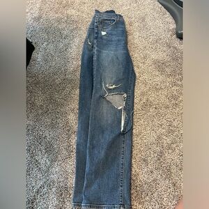 Express ripped, ankle jeans